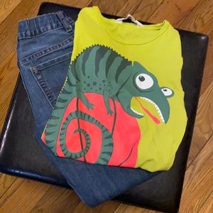 Boys size 6 jeans and size 4-6omg sleeved top.